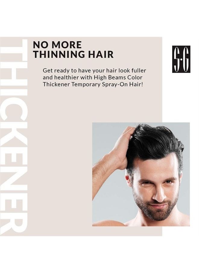 High Beams - Color Thickener – Jet Black - 2.7 Oz - Salon Quality Quick-Fix Concealer Takes Grey Color Hair Away - Cover and Fill in Thinning and Bald Areas Instantly - Image 1