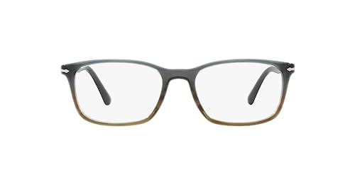Persol Unisex PO3189V Rectangular Prescription Eyewear Frames Gradient Grey StripedDemo Lens 53 mm - Image 1