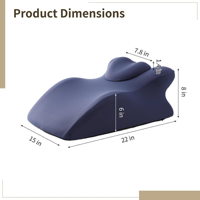 Ergonomic Memory Foam Wedge Pillow, Multi-Position for Sleeping, Reading, Relaxing, with Non-Slip Support, Breathable Cover - Image 5