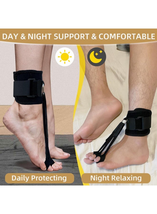 Foot Drop Brace with 3 Toe Sleeves, Hammer Toe Straightener, Hammertoe Corrector for Women u0026 Men, Hammer Toe Splint, Toe Straighteners for Curled Toes, Claw Toe, Crooked Toe, Mallet Toe - Image 4