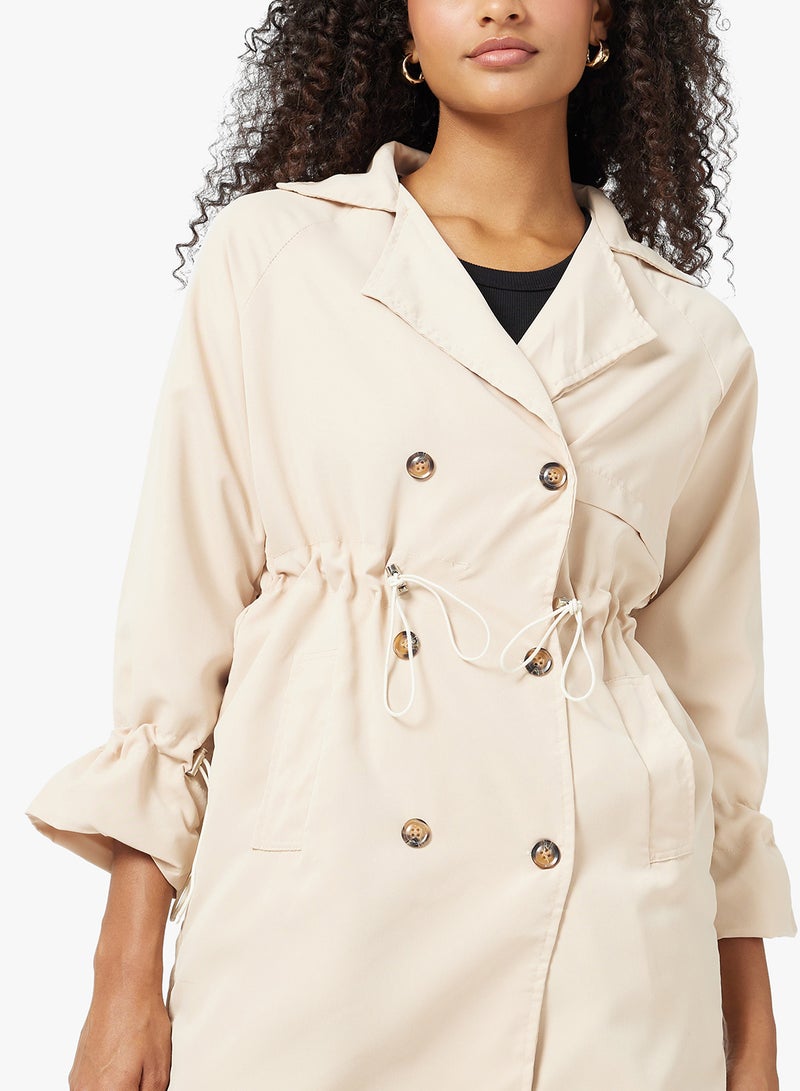 جينجر معطف ترنش منسوج كبير الحجم - Image 3