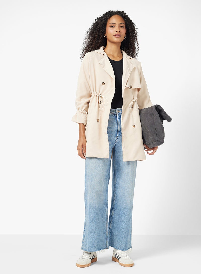 جينجر معطف ترنش منسوج كبير الحجم - Image 4