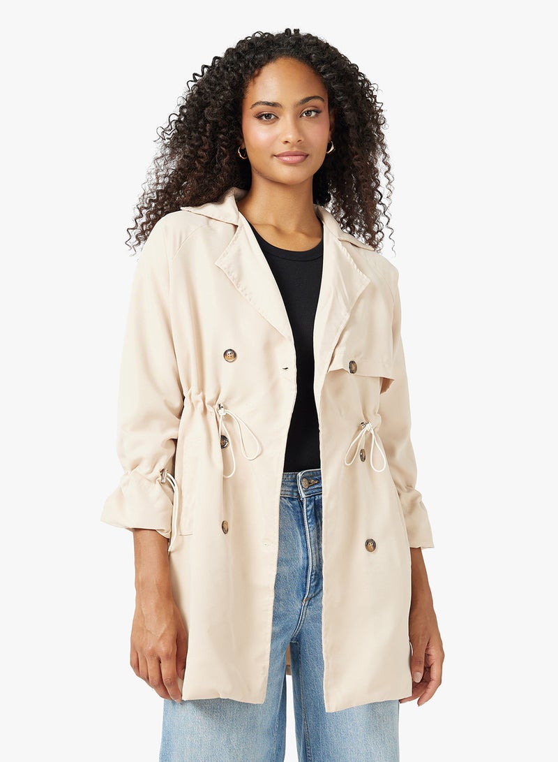 جينجر معطف ترنش منسوج كبير الحجم - Image 1