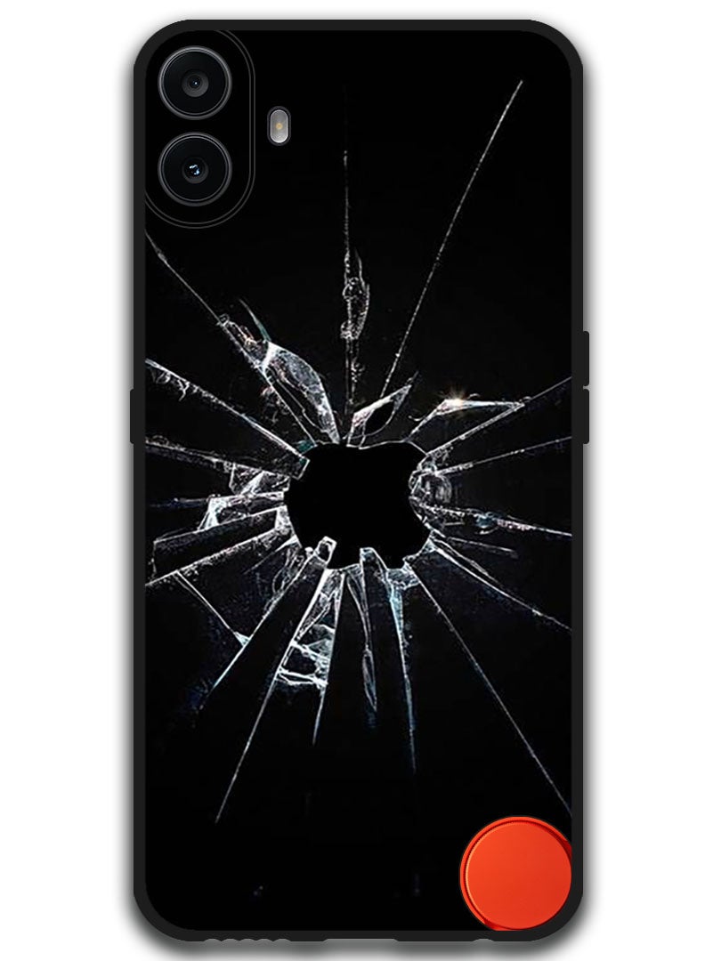 Theodor Protective Case Anti Scratch Shock Proof Bumper Cover For Nothing CMF Phone 1 Cracked Glass Apple Logo - Image 1