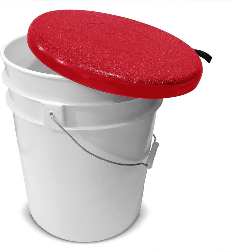 BUCKET PROS Heavy Duty Red Lid - Image 4