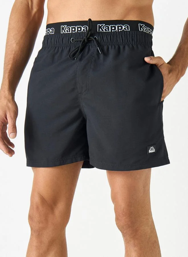 Kappa Swim Shorts with Drawstring Closure and Pockets