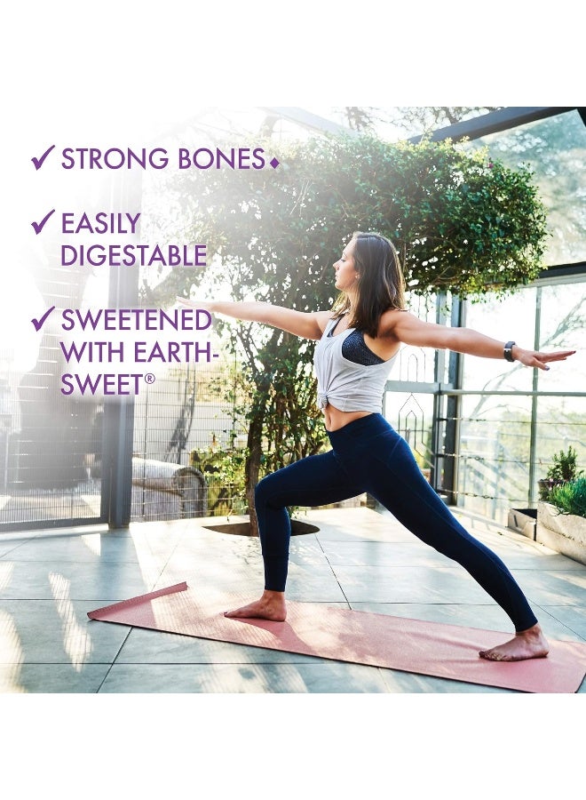 Bluebonnet Nutrition Calcium Magnesium Plus Vitamin D3 Earthsweet, Bone Health & Muscle Relaxation, Soy-Free, Gluten-Free, Kosher, Dairy-Free, 90 Orange Vanilla Flavored Chewable Tablets - Image 2