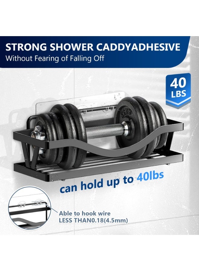 Shower Caddy Adhesive Replacement Stickers - 6 Pack No Drilling Strips, Strong Hooks for Bathroom Storage Shelves, Kitchen Racks and Soap Holder - Image 5