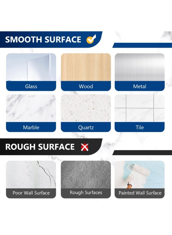 Shower Caddy Adhesive Replacement Stickers - 6 Pack No Drilling Strips, Strong Hooks for Bathroom Storage Shelves, Kitchen Racks and Soap Holder - Image 4