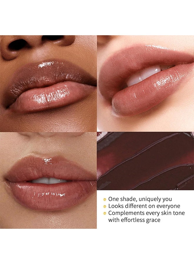 ليكرين أحمر شفاه شبه، بلسم شفاه ملون، بلسم شفاه مرطب ومغذي، بلسم شفاه بالعسل باللون الأسود، بلسم شفاه طبيعي لامع شفاف، بلسم للعناية بالشفاه المرطبة للشفاه الجافة - #عسل داكن - Image 4