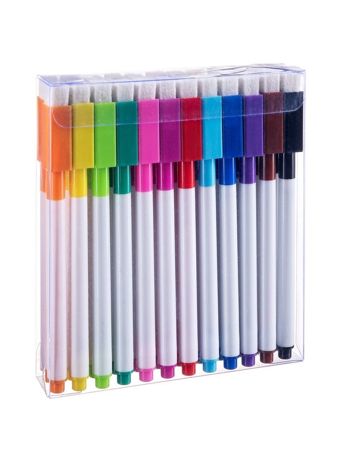 Manaloom Magnetic Dry-Erase Markers, Whiteboard Erasable Markers with Eraser Caps | Low Odor Dry Erase Marker | for Home, Office, School | 12 Colors (2 markers per color), Pack of 24 - Image 1