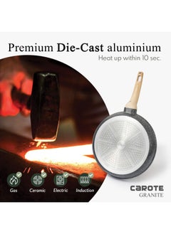 CAROTE Non Stick Pan Induction Pan for Cooking Granite Fry Pan Non Stick Cooking Pan Omlette Pan Egg Pan 20cm  - Image 5
