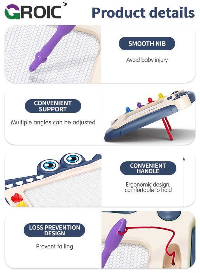 GROIC Large Dinosaur Magnetic Drawing Board Toddler Toys Erasable Doodle Board Creative Kids Toys Preschool Learning Toys Birthday Gift for Boys Girls - Image 4