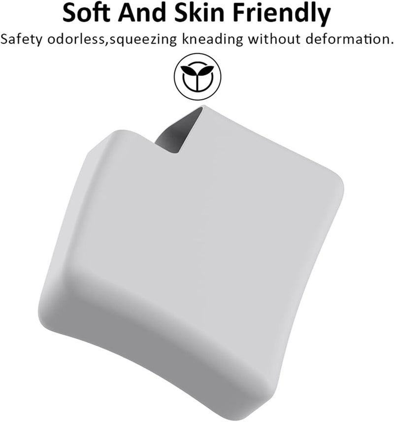 SJet Soft Silicone Charger Case Cover for 2022~2025+ MacBook Air 13.6 Inch (Model: M4 A3240/A2681), 2018+ Air 13.3 Inch (Model: A1932/A2337/A2179) and Pro 12 Inch A1534, for 29W/30W/35W Charger (Grey) - Image 3
