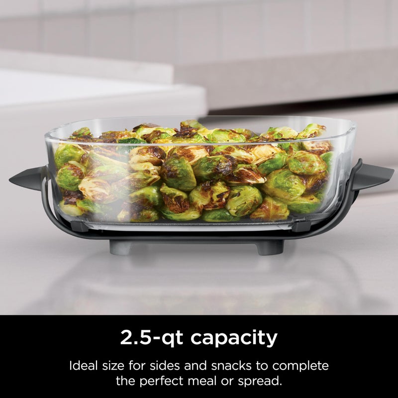 Ninja 2.5 QT TempWare Glass Container with Storage lid  Compatible with Ninja Crispi Portable Cooking System  Microwave  Freezer and Dishwasher Safe  PFAS Free Glass Cooking Surface - Image 2