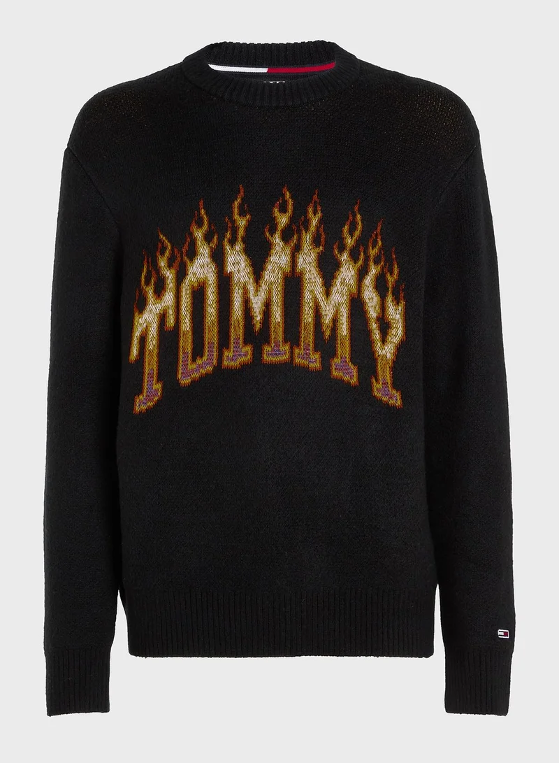 TOMMY JEANS Graphic Crew Neck Sweater