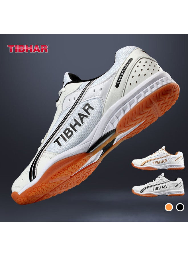 Tibhar Table Tennis Shoes Jd Self-operated Breathable Professional Training Compeion Shoes Rubber Sole Sports Shoes 01922 White Black Size 36