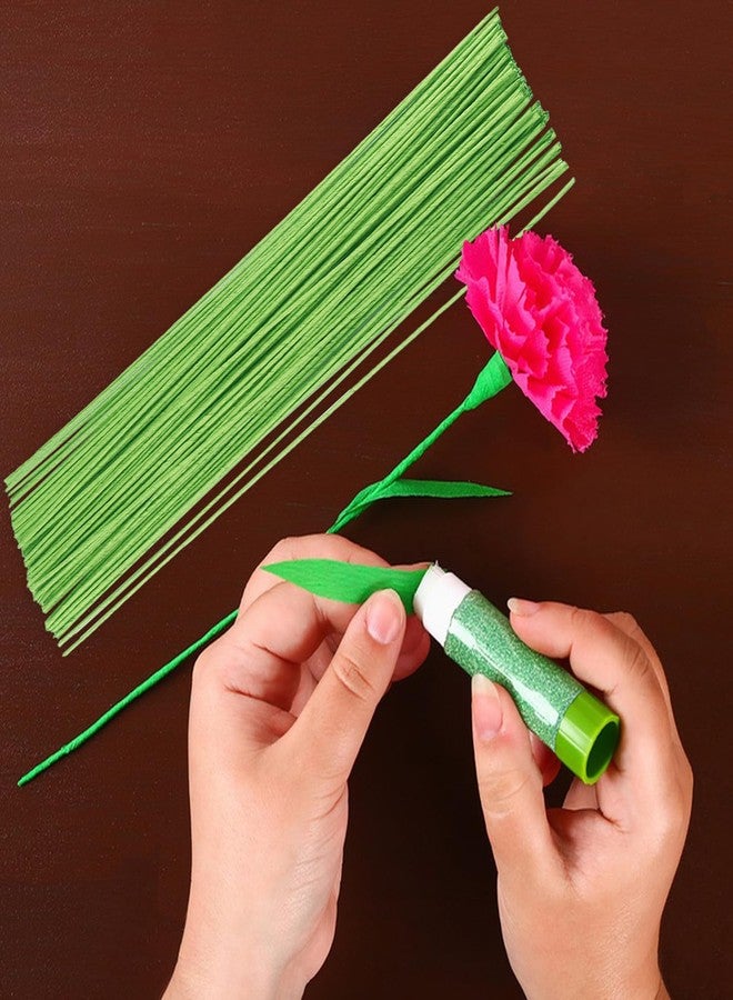 GENHAKON 300 PCS 16 Inch Floral Wire Stems,14 Gauge Floral Wire for Wiring Fresh Flowers, Creating Floral Crowns, DIY Crafts, Artificial Flower, Green,by GENHAKON - Image 4