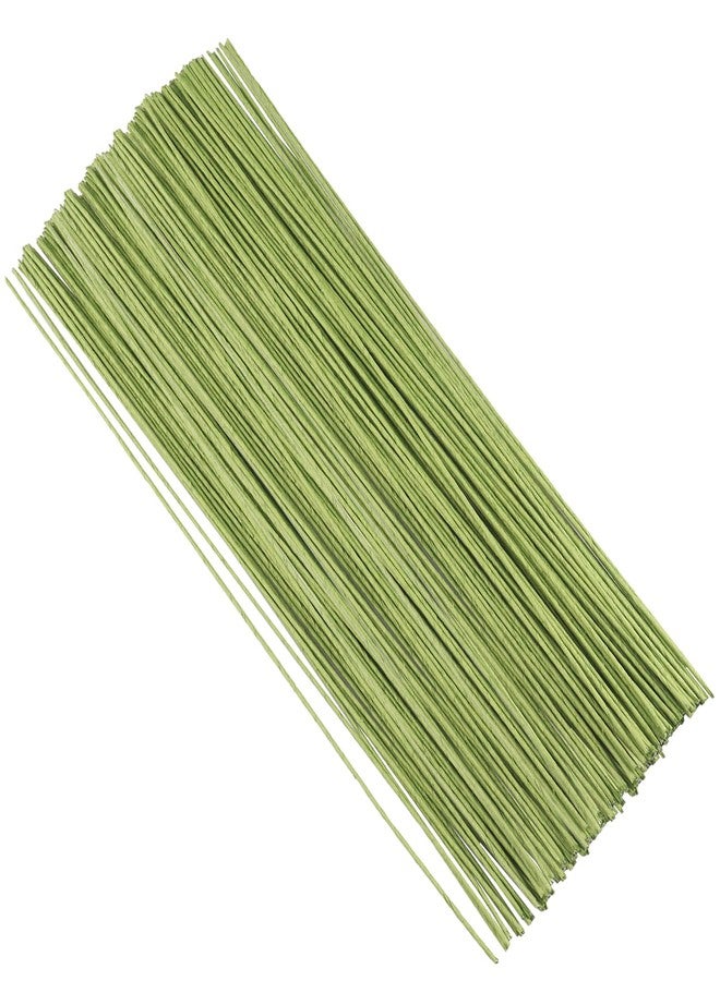 GENHAKON 300 PCS 16 Inch Floral Wire Stems,14 Gauge Floral Wire for Wiring Fresh Flowers, Creating Floral Crowns, DIY Crafts, Artificial Flower, Green,by GENHAKON - Image 1