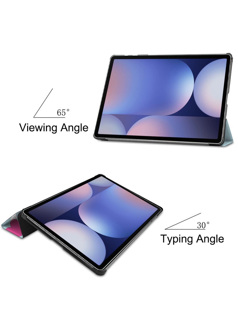 Case for Samsung Galaxy Tab S10 Plus 12.4 Inch 2024 SM-X820 Premium Leather Flap Tablet Case with Stand Function Auto Wake/Sleep Cover (Unicorn) - Image 3