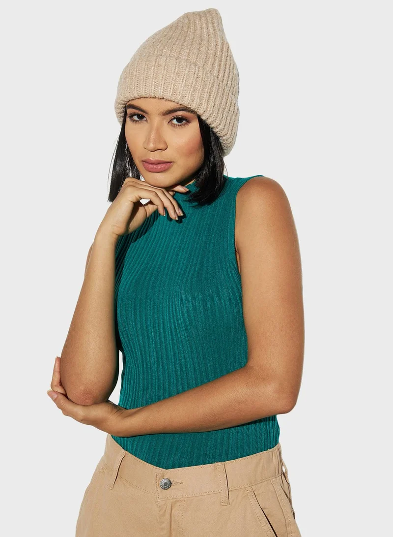 2Xtremz Ribbed High Neck Top