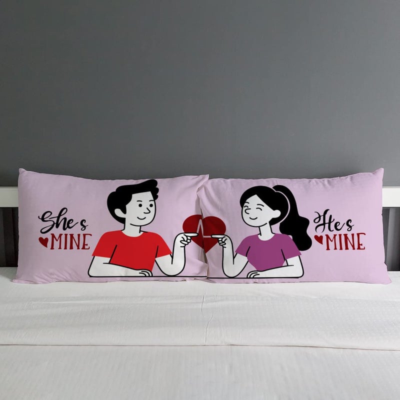 Crazyify Crazyify Purple Pillow Set of 2 Valentines Day Gift for GirlfriendBoyfriend Husband and Wife Pillow Pillow for BedroomLiving Room 2 Decorative Pillow 12x18 Inches  - Image 2