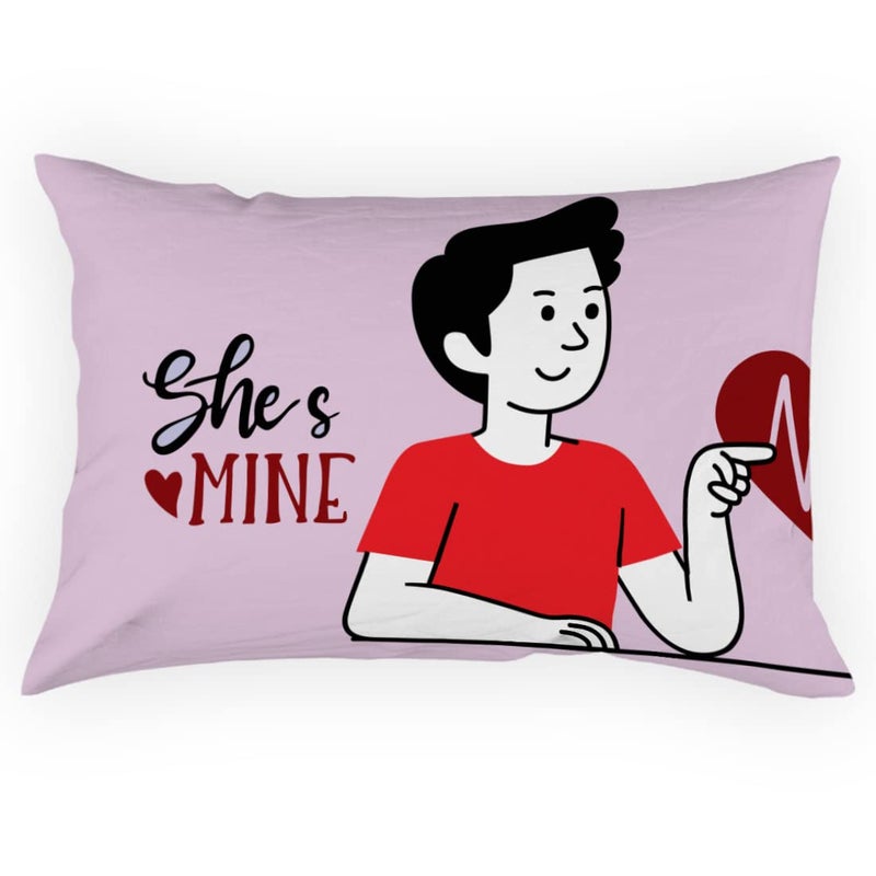 Crazyify Crazyify Purple Pillow Set of 2 Valentines Day Gift for GirlfriendBoyfriend Husband and Wife Pillow Pillow for BedroomLiving Room 2 Decorative Pillow 12x18 Inches  - Image 3