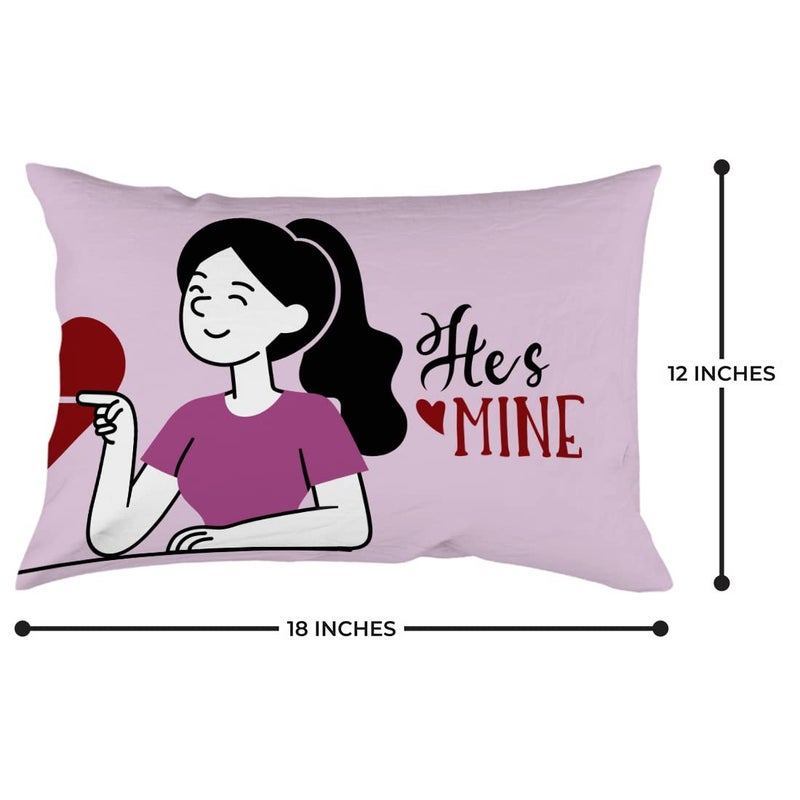 Crazyify Crazyify Purple Pillow Set of 2 Valentines Day Gift for GirlfriendBoyfriend Husband and Wife Pillow Pillow for BedroomLiving Room 2 Decorative Pillow 12x18 Inches  - Image 4