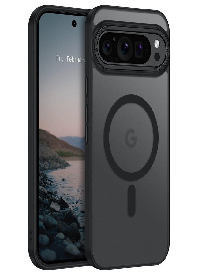 BENTOBEN Magnetic for Google Pixel 9 Pro XL Case, Pixel 9ProXL Phone Case Compatible with MagSafe, Translucent Matte Slim Shockproof Protective Magnetic Cover for Google 9 ProXL 6.8 inch, Black - Image 1