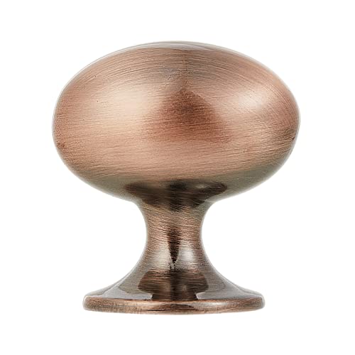 HARPOON Cabinet Hardware Knobs Round Furniture Mushroom Knob - 1.4 Inch 10 Pack Antique Copper - Image 1