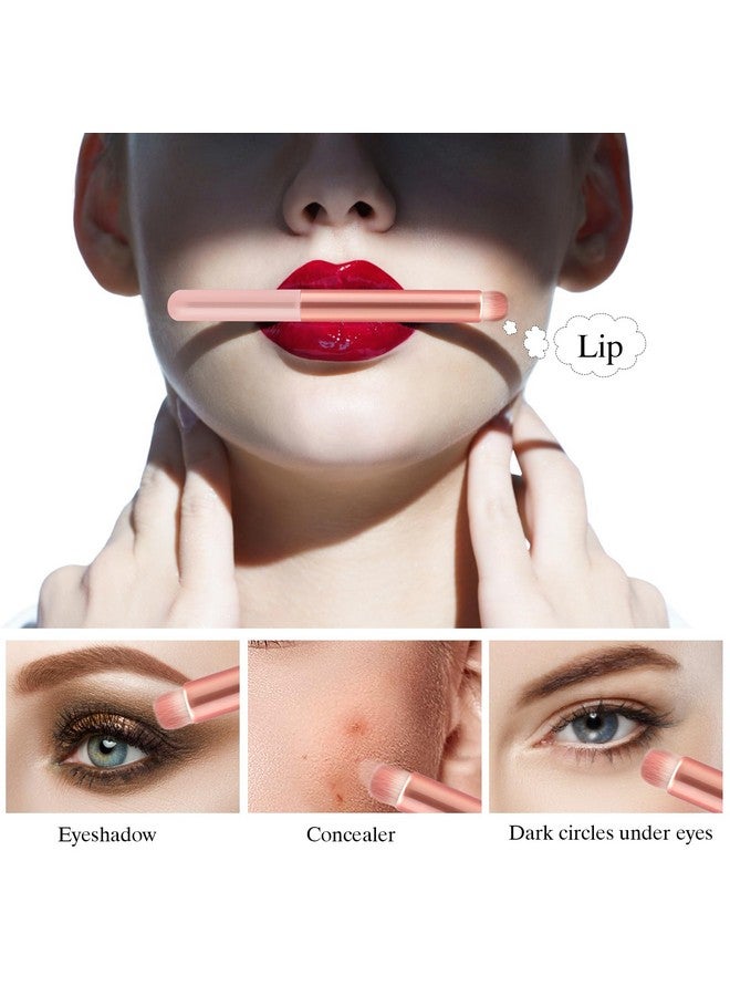 Banidy Lip Brush Lip Smudge Brushes Lipstick Brush With Tubes 3Pcs Lip Gloss Applicator Wands Lip Brushes Multipurpose Lip Makeup Brush Eyeshadow Brush Concealer Brush Lip Gloss Wands Applicator Tool Kits - Image 5