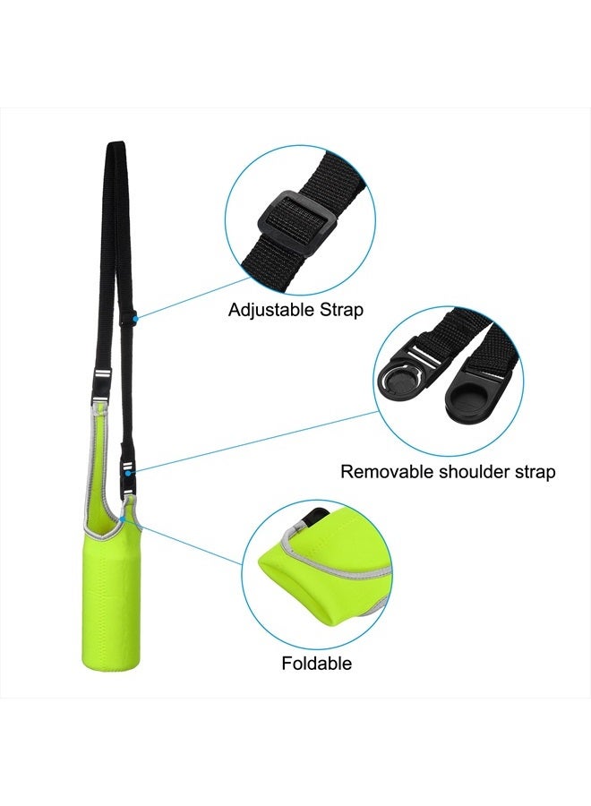 PATIKIL 67mmx185mm Water Bottle Sling Bag, 1 Pack Neoprene Portable Insulated Bottle Holder Carrier with Removable Adjustable Shoulder Strap, Green - Image 4