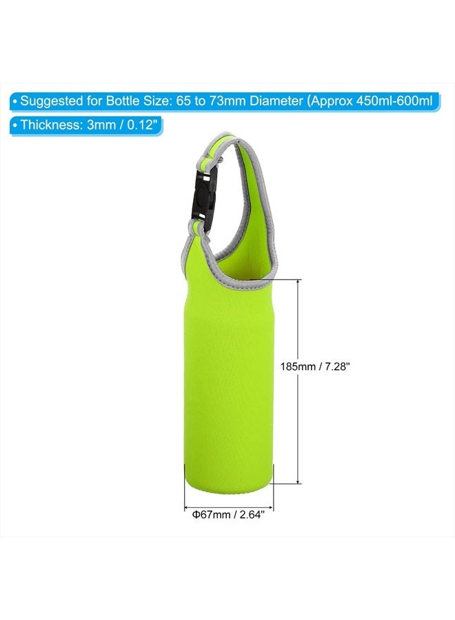 PATIKIL 67mmx185mm Water Bottle Sling Bag, 1 Pack Neoprene Portable Insulated Bottle Holder Carrier with Removable Adjustable Shoulder Strap, Green - Image 2