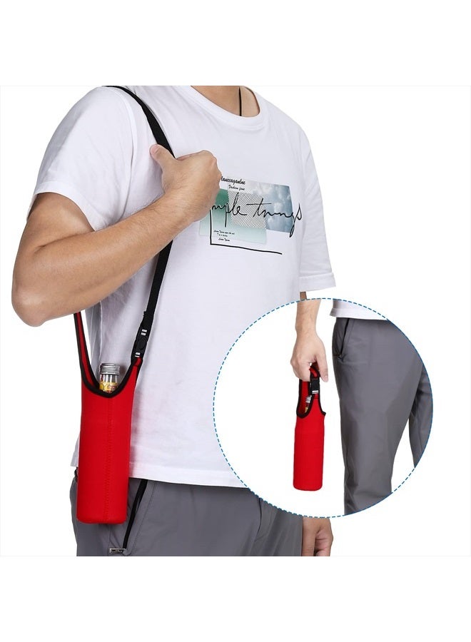 PATIKIL 67mmx185mm Water Bottle Sling Bag, 1 Pack Neoprene Portable Insulated Bottle Holder Carrier with Removable Adjustable Shoulder Strap, Green - Image 5