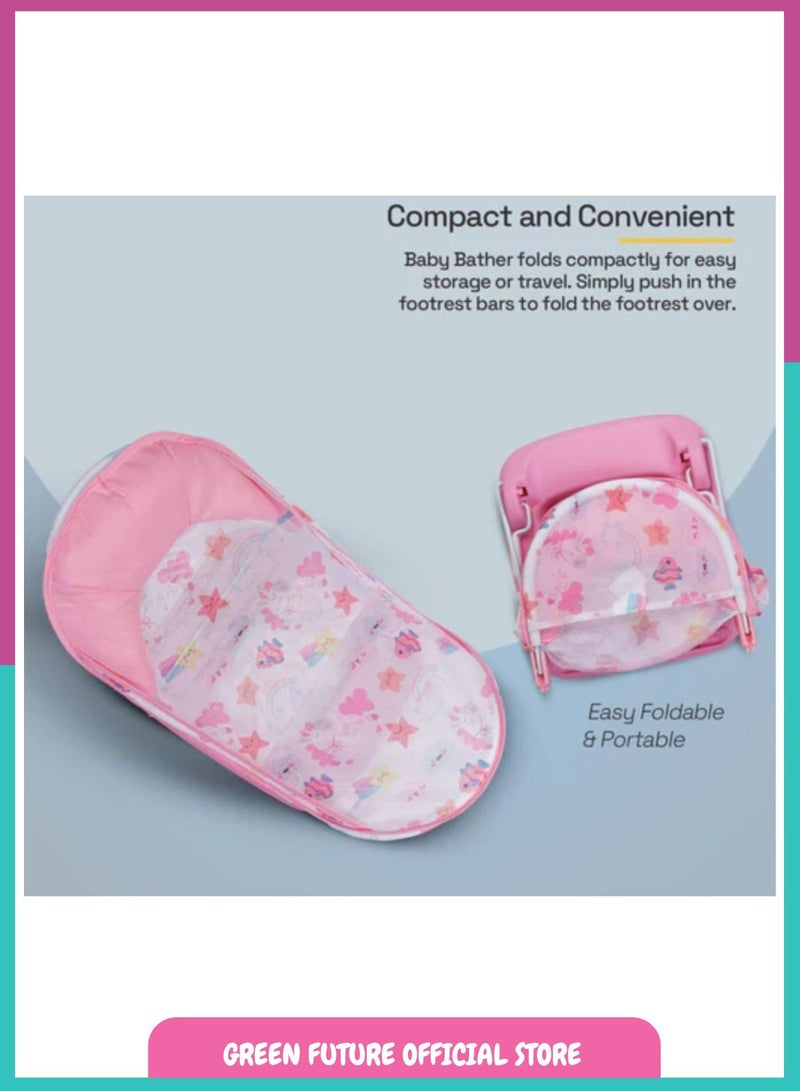 كرسي وحوض استحمام للأطفال، من 3 إلى 36 شهر - وردي - Image 5