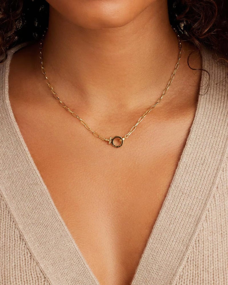 gorjana - Parker Mini Necklace 17 inches - 18k Gold Plated - Adjustable Hinge Closure - Ideal Gift Packaging - Everyday Stack, Layering with Other Jewelry - Long-Lasting - Image 4
