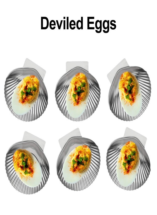 Outset Grillable Shells, All Purpose Grillable Stainless Steel Sea Shells, Set of 12 - Image 5