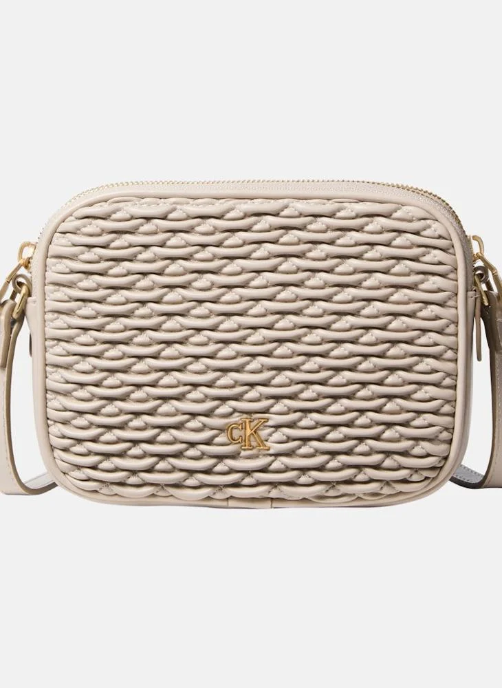 CALVIN KLEIN Pleated Double Zip Camera Bag