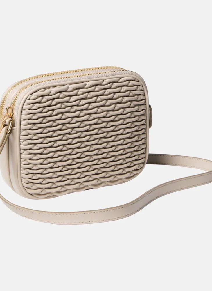 CALVIN KLEIN Pleated Double Zip Camera Bag