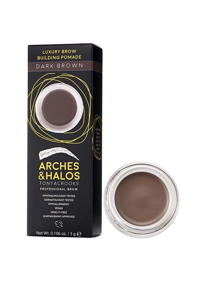 Arches & Halos Luxury Brow Building Pomade - Dark Brown - Tinting Brow Definer for Sculpting and Shaping Eyebrows - Soft, Smudge-Proof, Silky Texture - Lightweight Cream and Gel Blend - 0.016 oz - Image 2