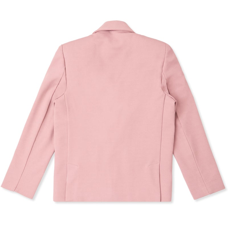 CAVIO Boys Pink Regular Fit Solid Cotton Blazer and T-Shirt, Single Breasted - Image 5
