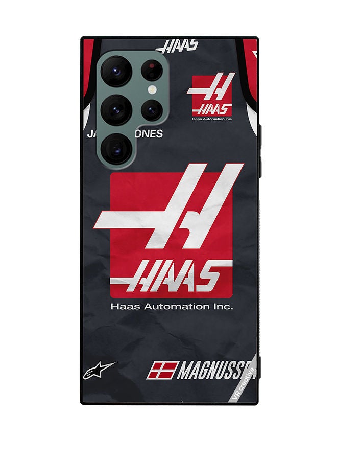 VR CREATIVE Protective Case Cover For Samsung Galaxy S22 Ultra 5G Haas Logo Formula 1 Design Multicolour - Image 1