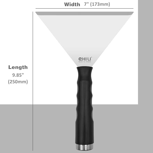 CHILI TOOLS 7 Inch Stainless Steel Pole Scraper -1.8mm Heavy Duty Blade, Ideal for Ceiling Paint Removal & Wallpaper Scraping, Fits CHILI Extension Pole, for DIY & Professional Use, Made In Taiwan - Image 3