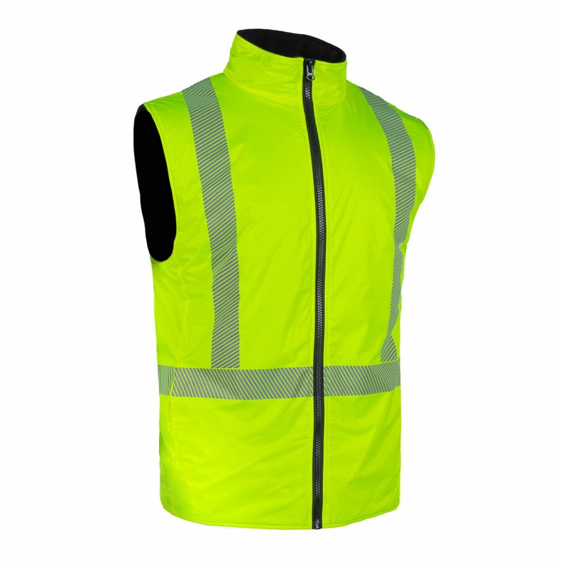 FONIRRA High Visibility Jacket for Men Waterproof,ANSI Class 2 Hi Vis Fleece Jacket for Outdoor,Safety Jacket for Construction - Image 1