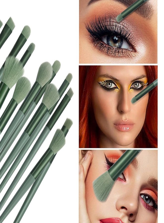 Sarbeau 13-Piece Professional Makeup Brush Set - Soft Synthetic Bristles for Foundation, Powder, Concealer, Blush & Eyeshadow - Premium Cosmetic Brushes with Stylish Handle & Travel Pouch multicolor - Image 2