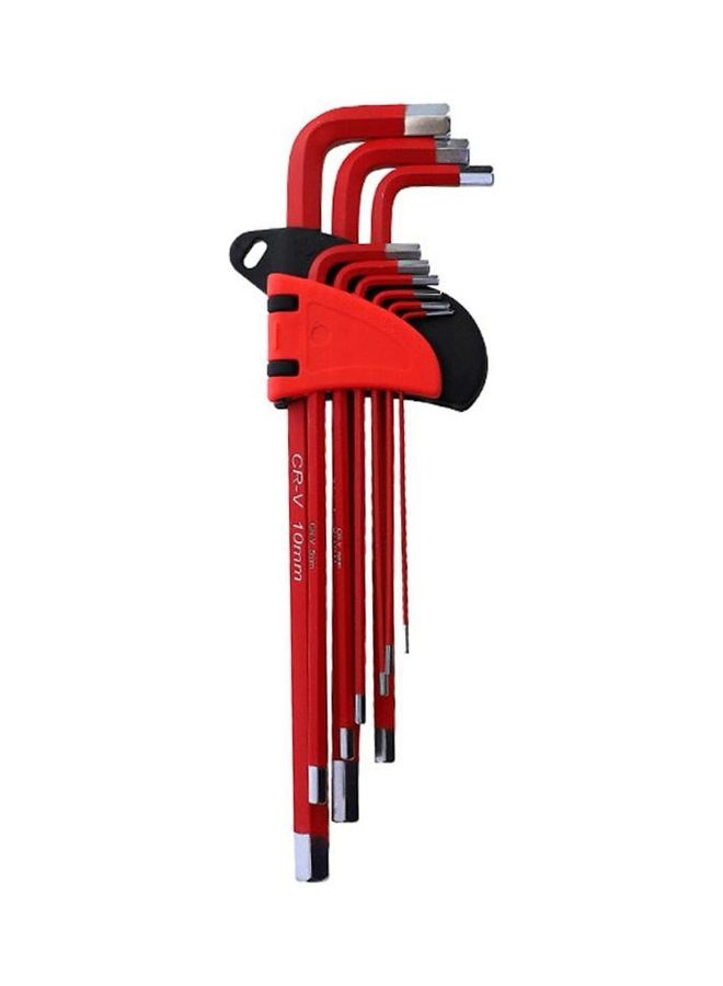 NIBEMINENT 9-Piece Long Wrench Red 