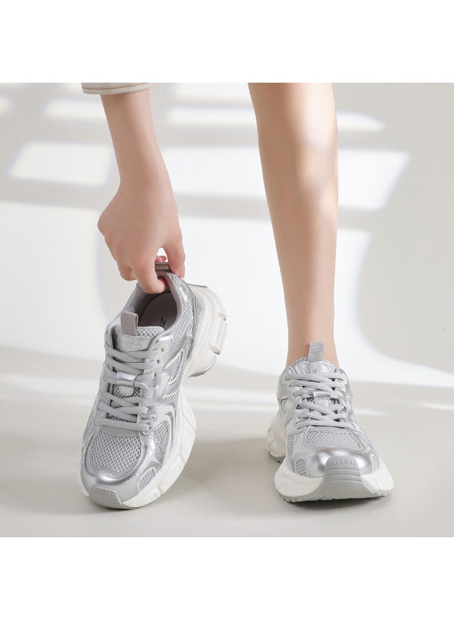 ZHR Instantly Add 5cm】chunky Platform Casual Sneakers, Versatile Dad Shoes For Women Spring Summer Women's Shoes, Ladies Footwear - Image 3