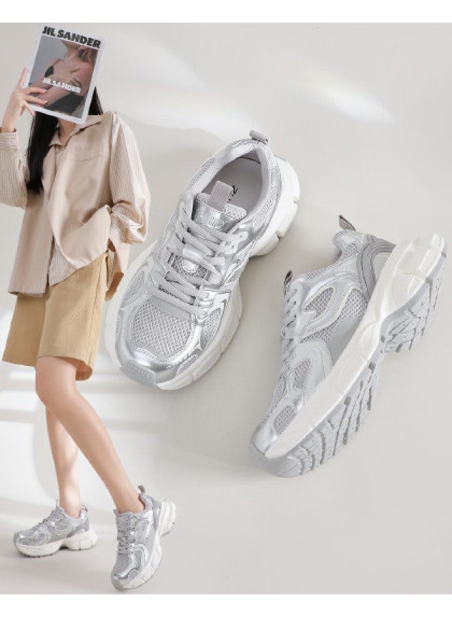 ZHR Instantly Add 5cm】chunky Platform Casual Sneakers, Versatile Dad Shoes For Women Spring Summer Women's Shoes, Ladies Footwear - Image 1