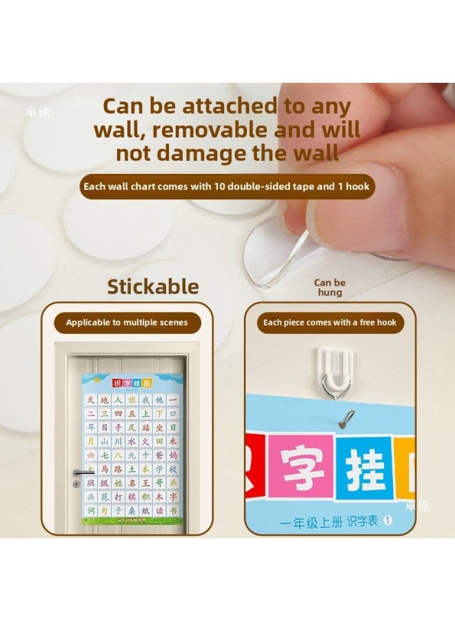 Loquat 1 To 10 Digital Card Practice Student Wall Chart Chinese Characters Characters Recognition Pinyin Kindergarten Early Education Card Poster-Specifications:Pinyin Wall Chart - Image 4