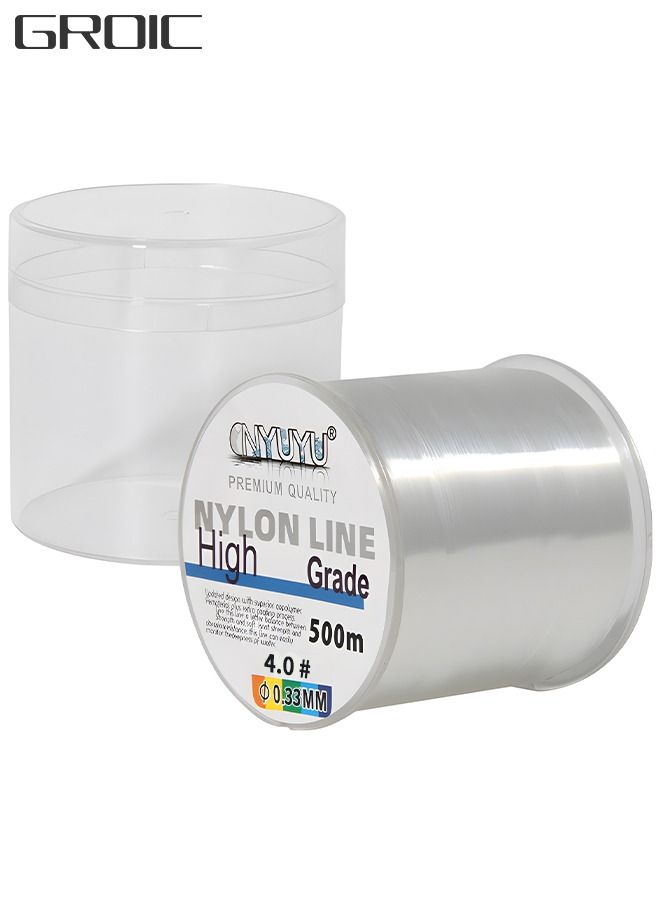 GROIC Traveller Baitcasting Fishing Rod with 500m Nylon fishing Line, Lightweight Carbon Spinning Straight Handle Angling Pole Portable 2.4m-Blue - Image 2